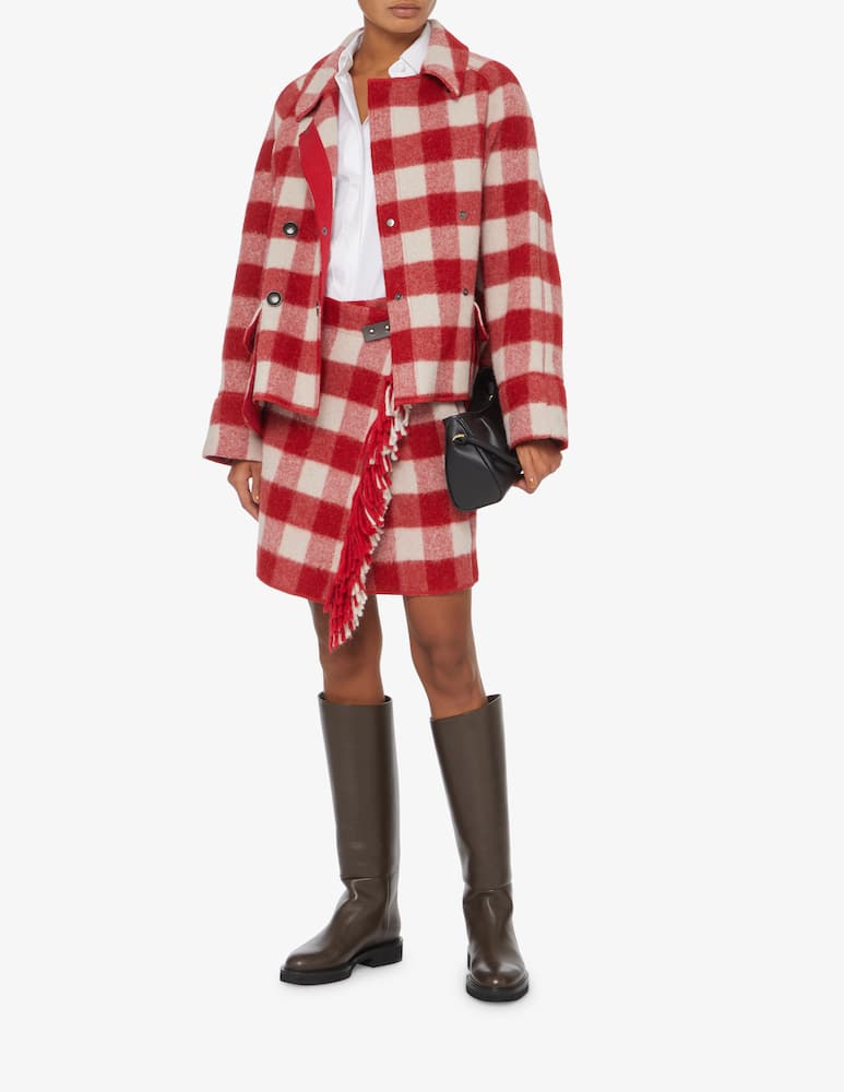 rinascente Emporio Armani Check wool overshirt - Red