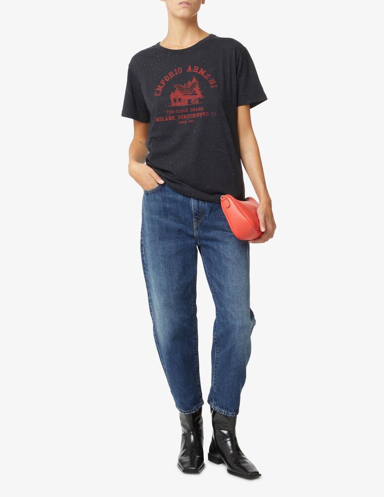 rinascente Emporio Armani T-shirt in cotone con logo chalet - Nero