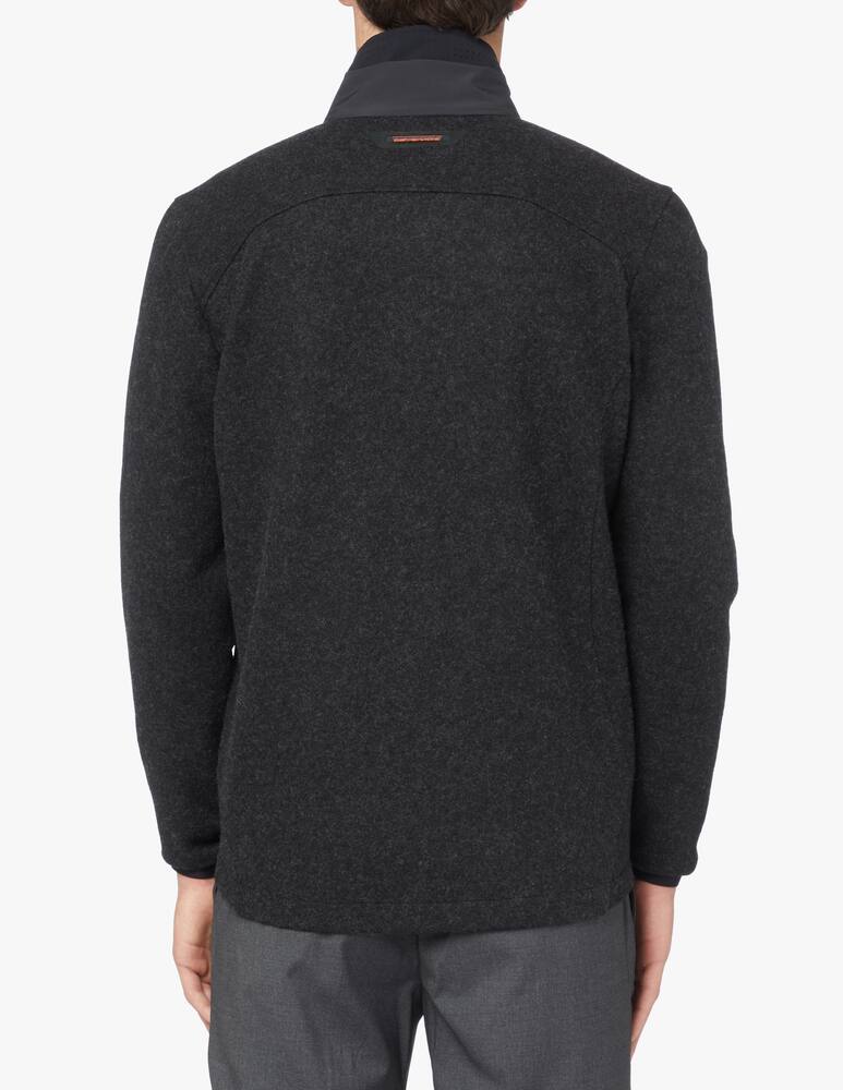 rinascente Sease Felted wool full zip midlayer swaetshirt