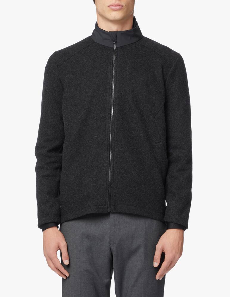 rinascente Sease Felted wool full zip midlayer swaetshirt