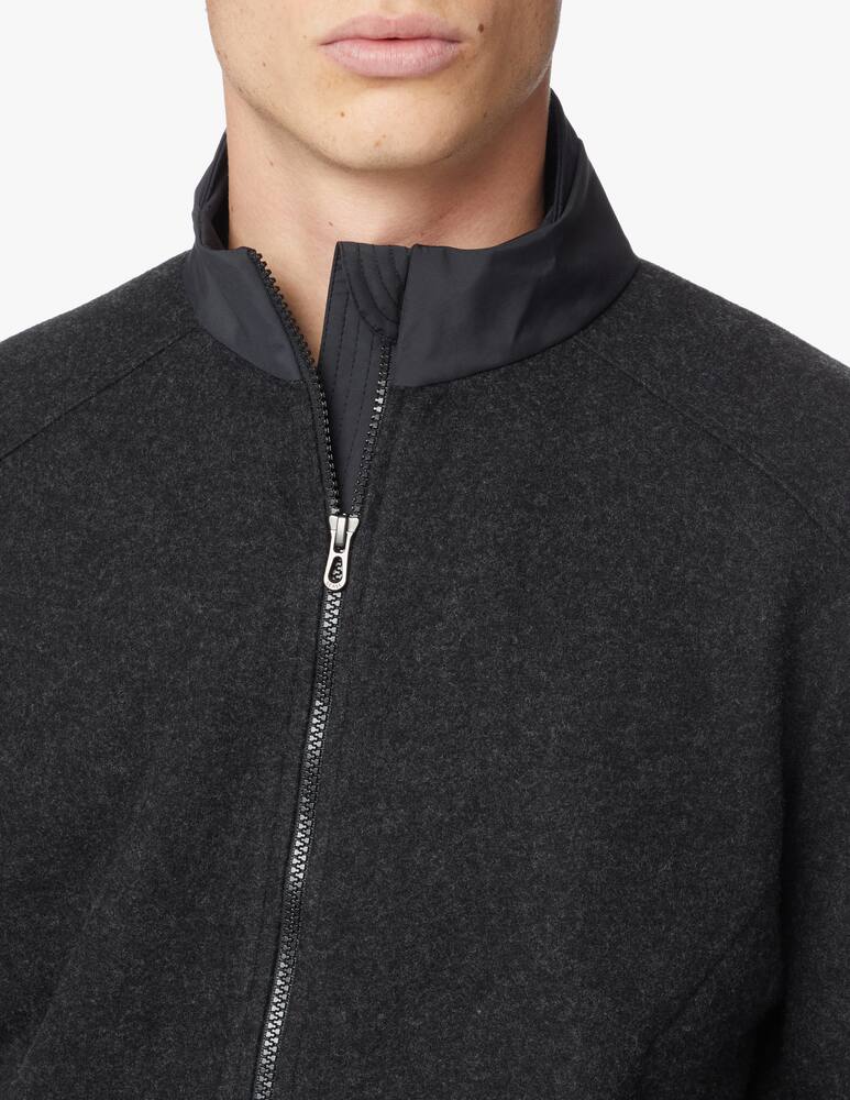 rinascente Sease Felted wool full zip midlayer swaetshirt
