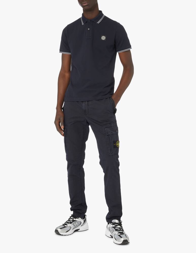 rinascente Stone Island Polo piquet stretch patch - blu