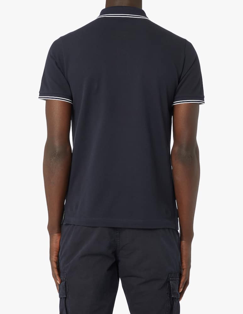 rinascente Stone Island Polo piquet stretch patch - blu