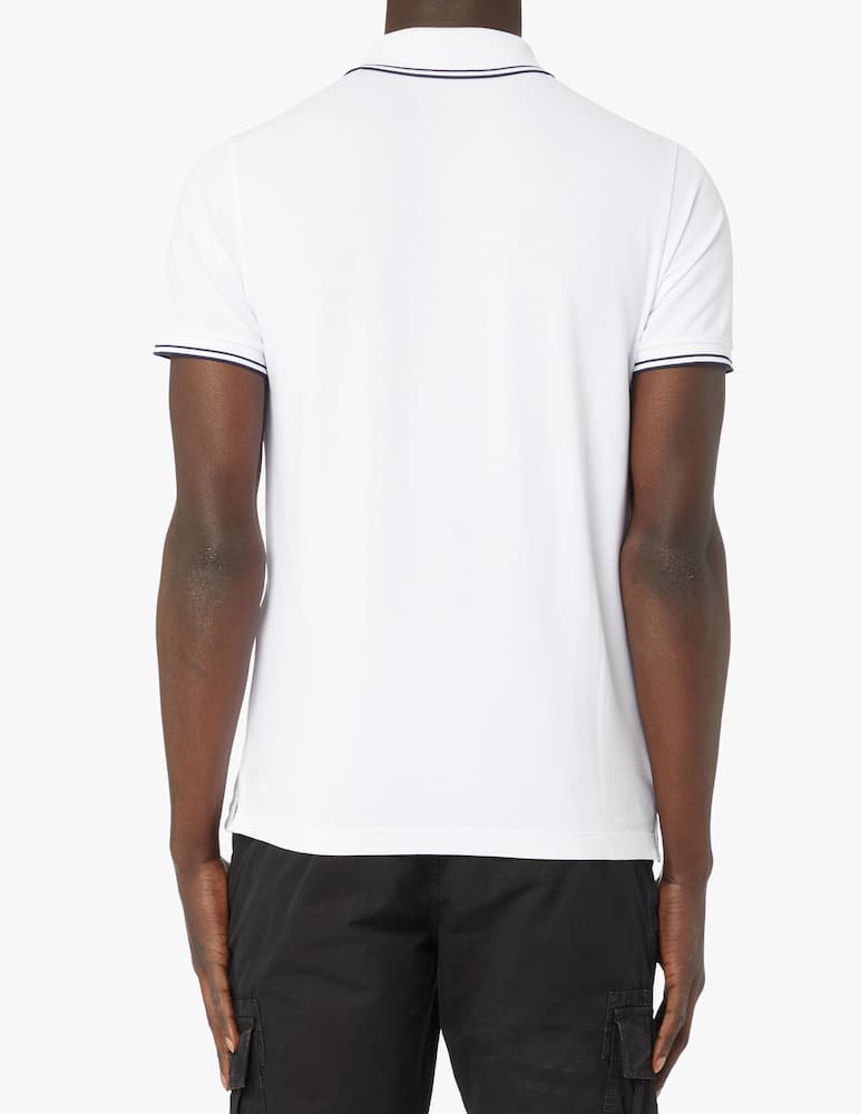 rinascente Stone Island Polo piquet stretch patch - bianco