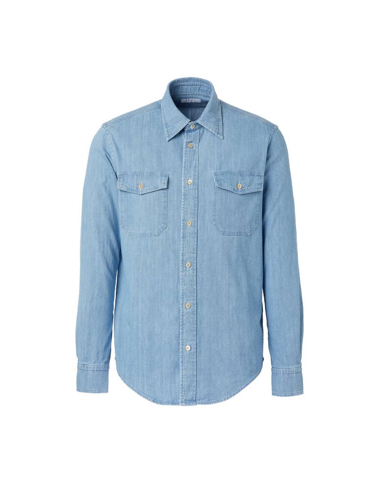 rinascente Boglioli Light denim wester shirt - light blue