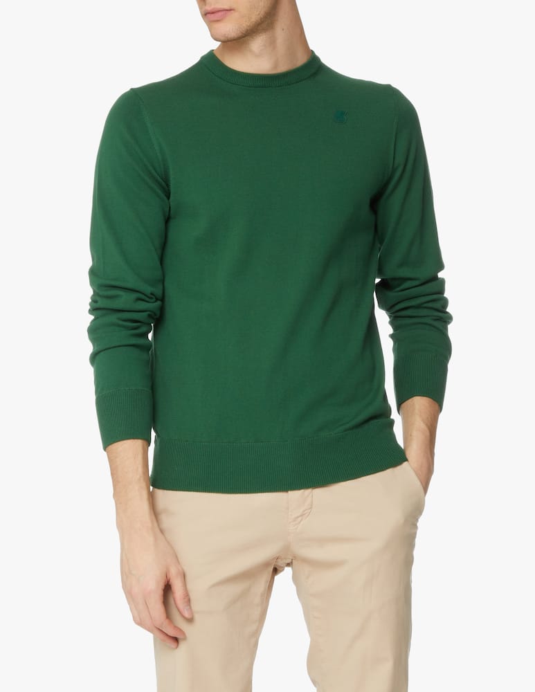 K-Way Small logo auguste roundneck sweater - green - picture 1 K-Way Small logo auguste roundneck sweater - green - picture 1