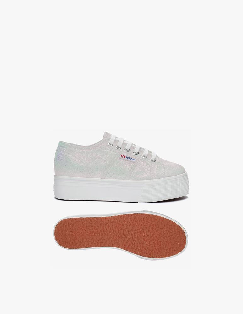 rinascente Superga Sneakers basse platform in lamè - argento