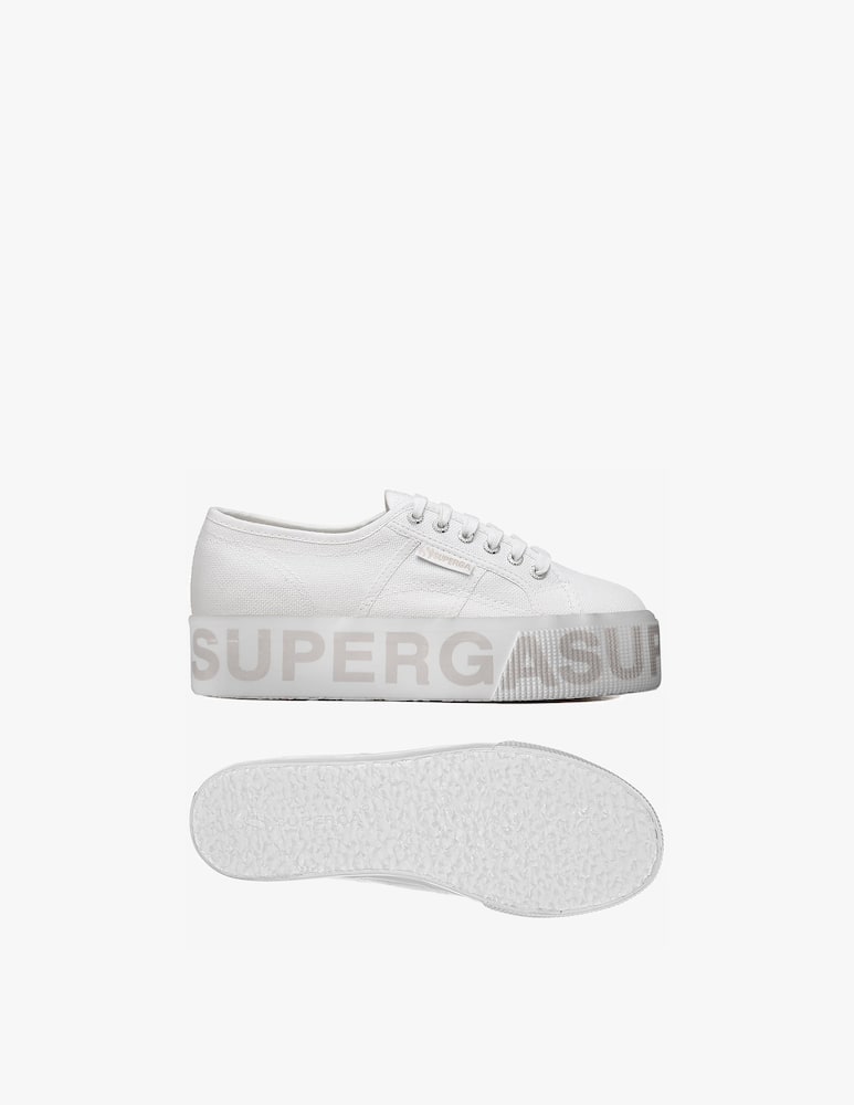 Superga Sneakers basse in cotone Platform lettering - bianco - immagine 6 Superga Sneakers basse in cotone Platform lettering - bianco - immagine 6