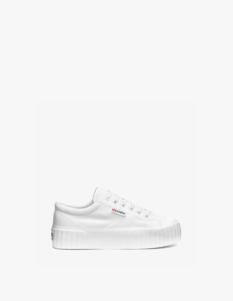 Superga Sneakers alte in cotone con platform - immagine 6