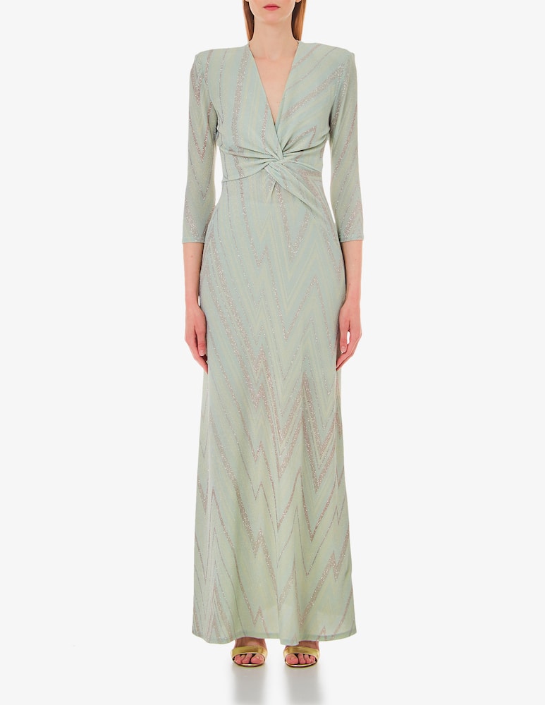 rinascente Liu Jo Chevron dress with knot