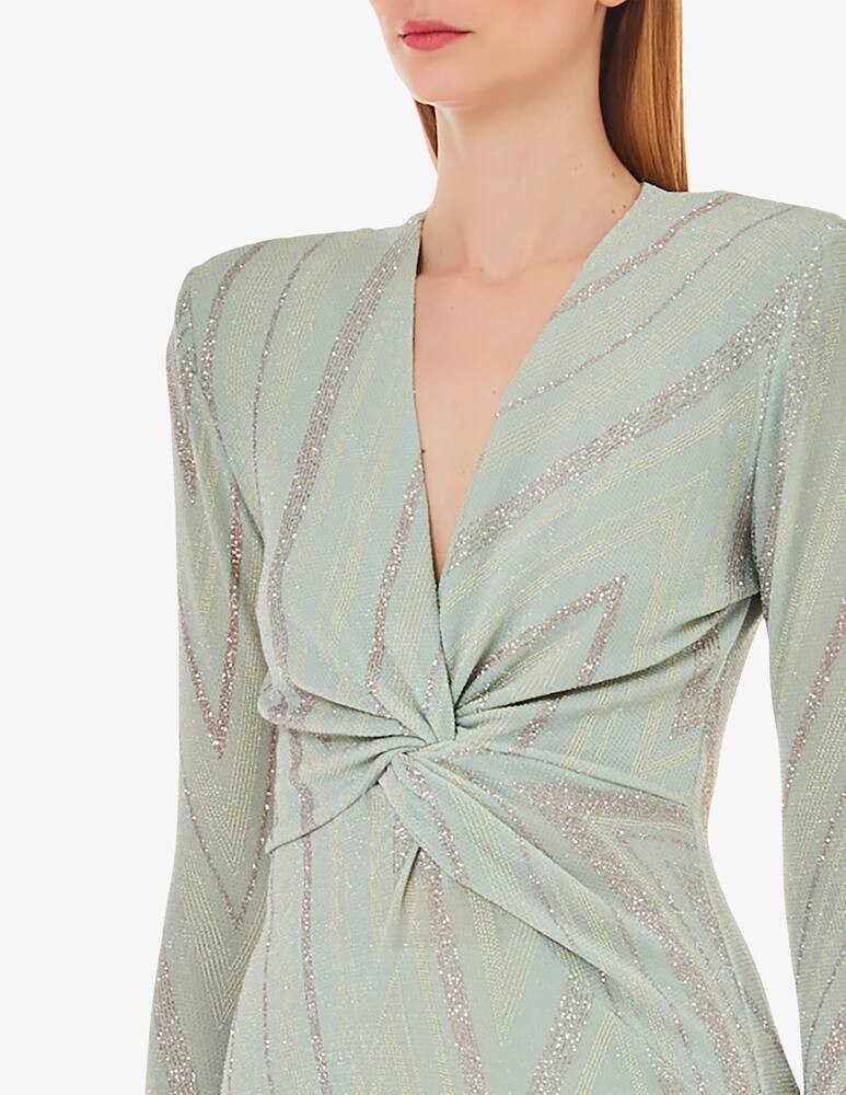 rinascente Liu Jo Chevron dress with knot