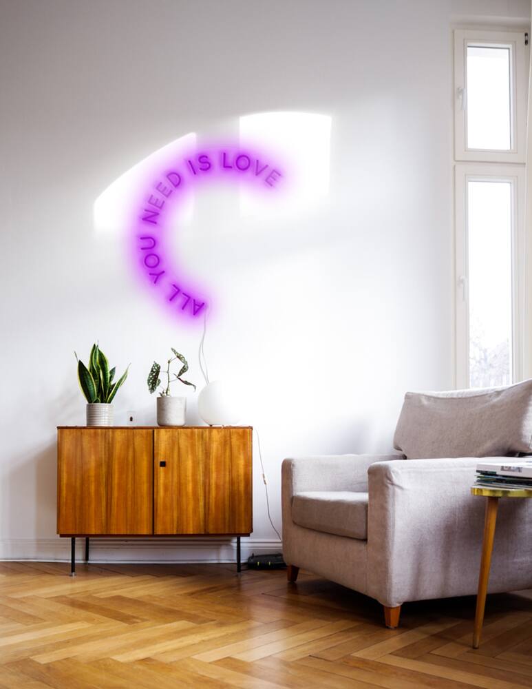 rinascente Candyshock Neon/Led Da Parete Con Design All You Need Is Love