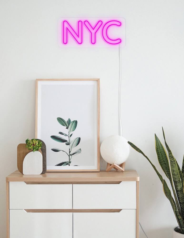 rinascente Candyshock Wall Neon/Led Nyc Logo Design, Power With Usb 2 Meters