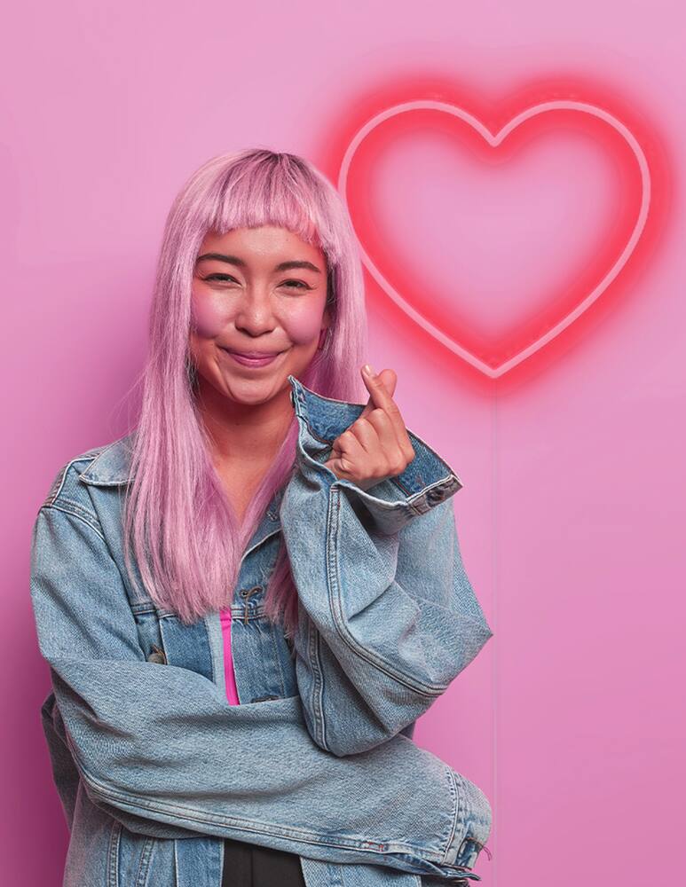 rinascente Candyshock Neon/Led Da Parete Con Design A Cuore