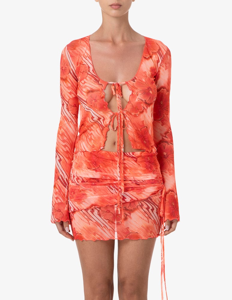 rinascente Me-fui Top manica lunga con lacci