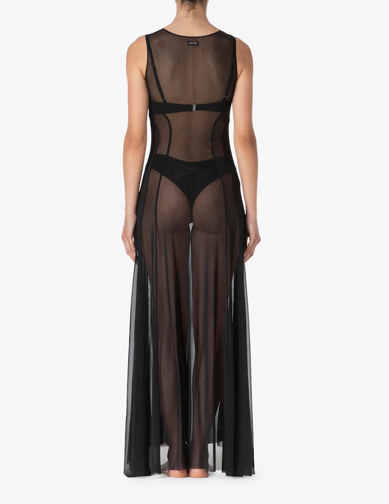 rinascente Me-fui Vestito lungo in tulle trasparente