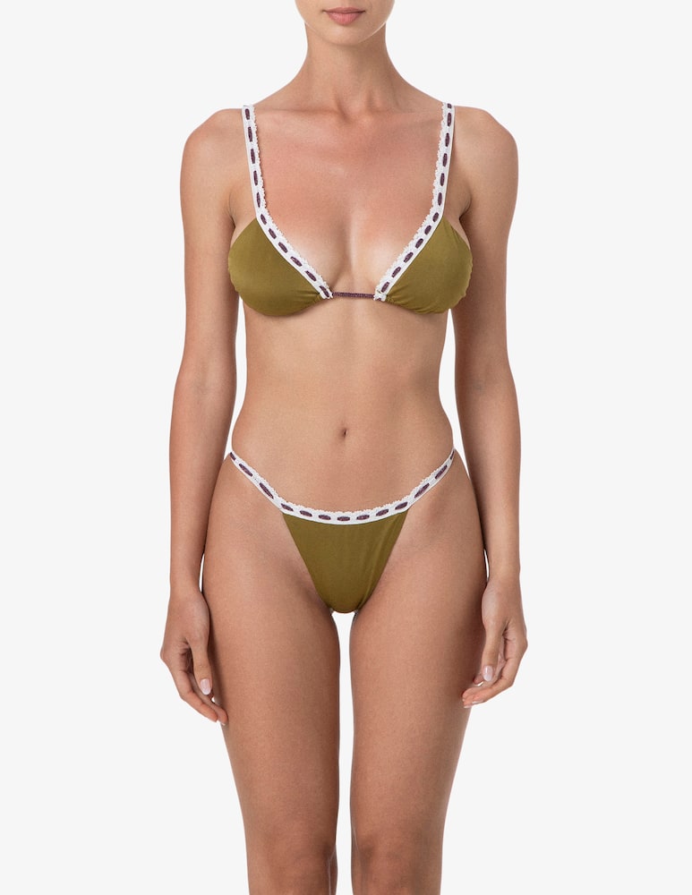rinascente Me-fui Triangle bikini with trim set