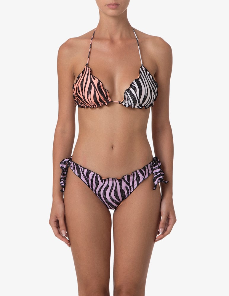rinascente F**K Triangolo zebra bikini set
