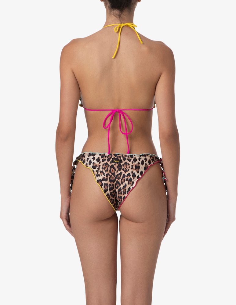 rinascente F**K Leopard triangle bikini set