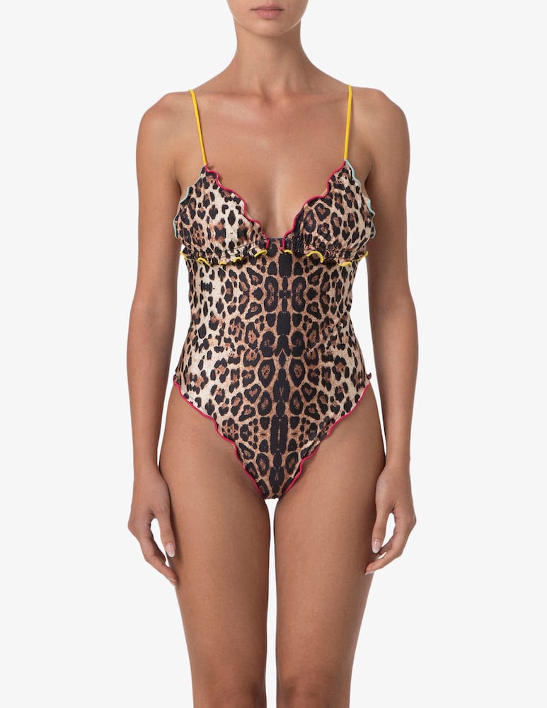 rinascente F**K Leopard print monokini