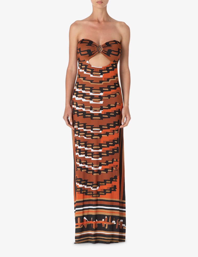 rinascente Me-fui Vestito lungo cut-out fantasia