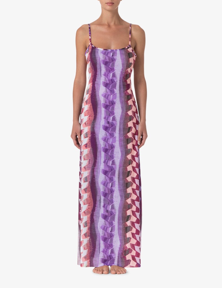 rinascente F**K Geometric stripe maxi dress