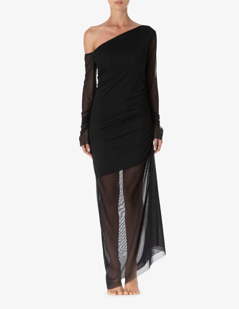 rinascente Me-fui Vestito lungo monospalla mesh