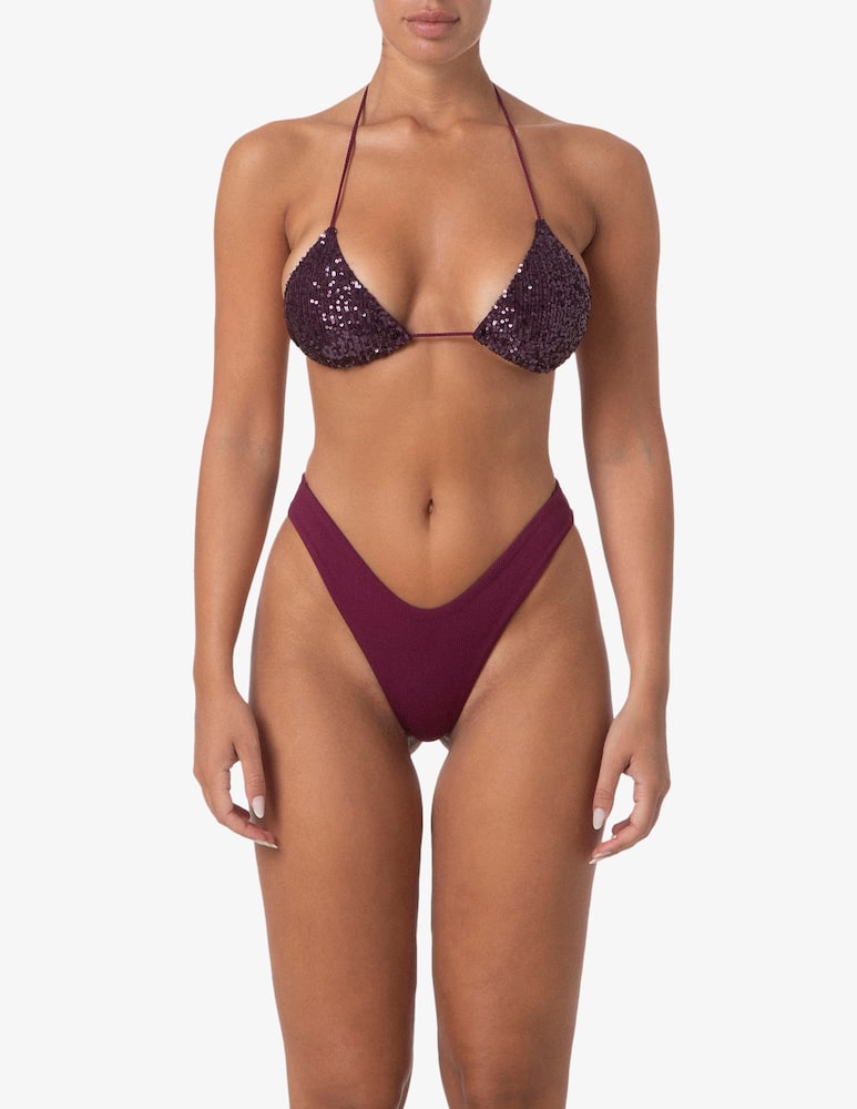 rinascente F**K Triangle bikini with sequins set