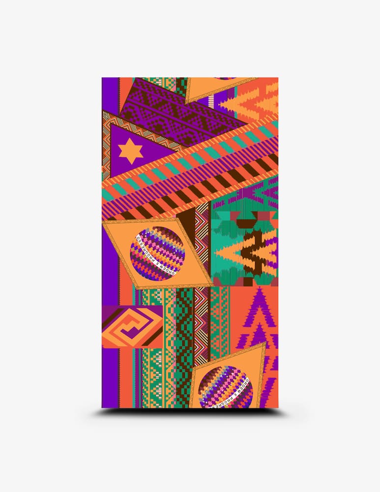 rinascente F**K Geometric microfibre beach towel