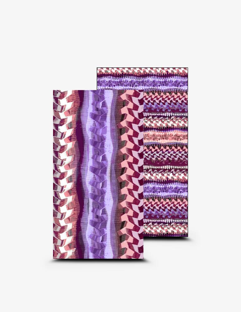 rinascente F**K Striped microfiber beach towel