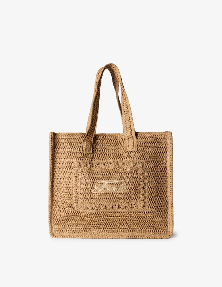 rinascente F**K Borsa shopper in rafia intrecciata