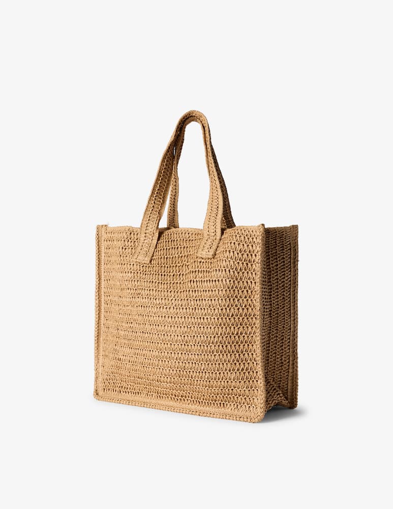 rinascente F**K Borsa shopper in rafia intrecciata