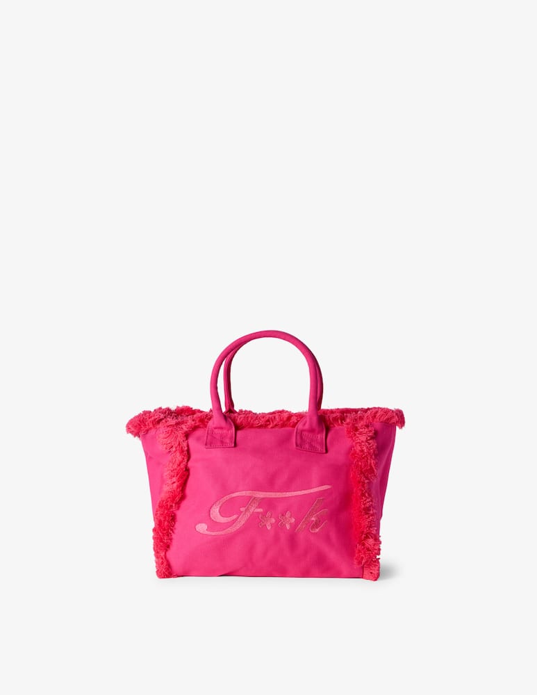 F**K Fringed logo maxi tote bag - picture 1
