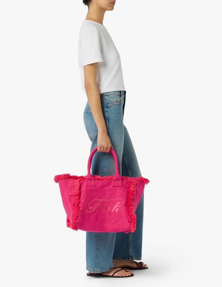 F**K Fringed logo maxi tote bag - picture 2