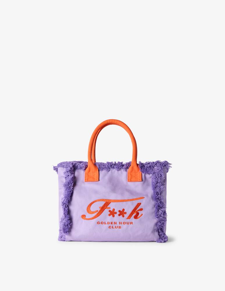 F**K Fringed maxi tote bag - picture 1 F**K Fringed maxi tote bag - picture 1