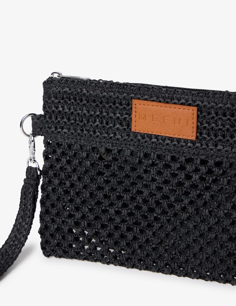 rinascente Me-fui Raffia mini pochette