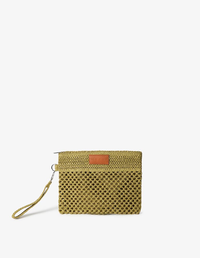 rinascente Me-fui Mini pochette in rafia