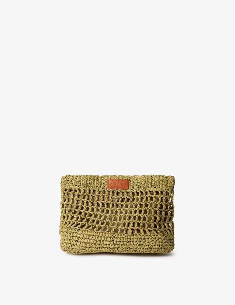 rinascente Me-fui Mini pochette in rafia