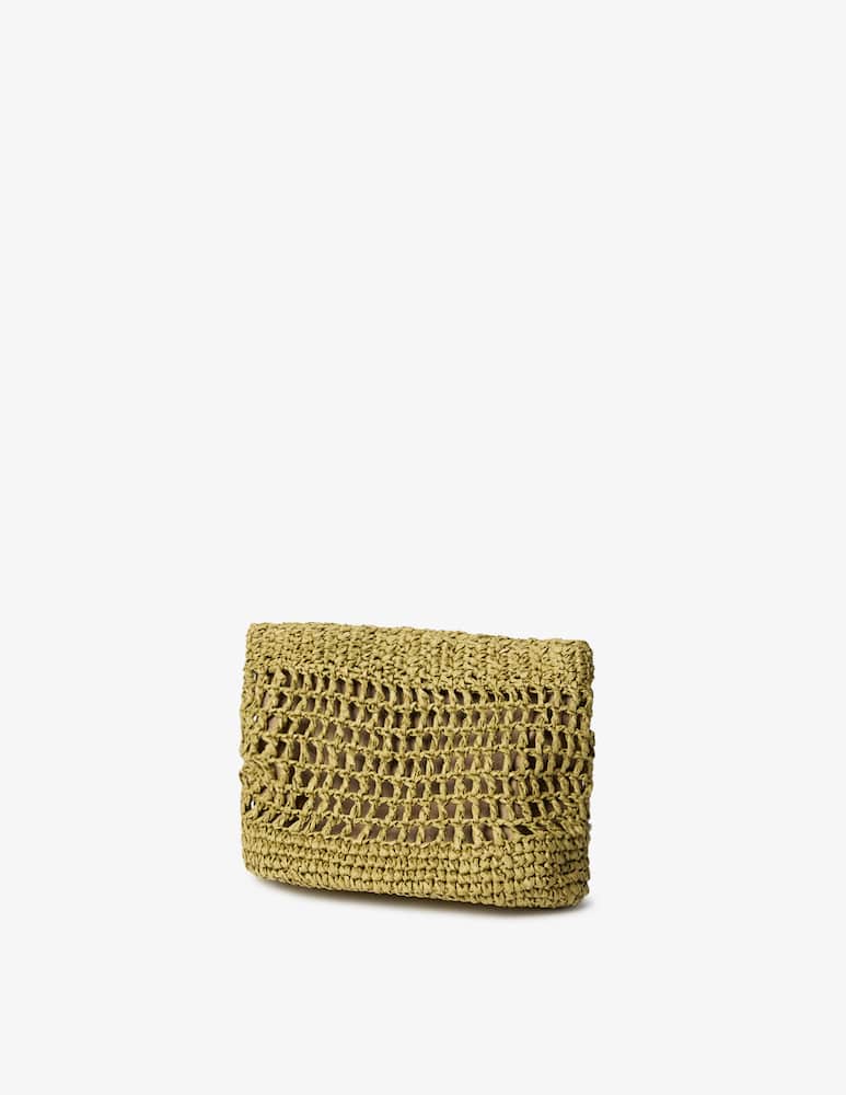 rinascente Me-fui Mini pochette in rafia