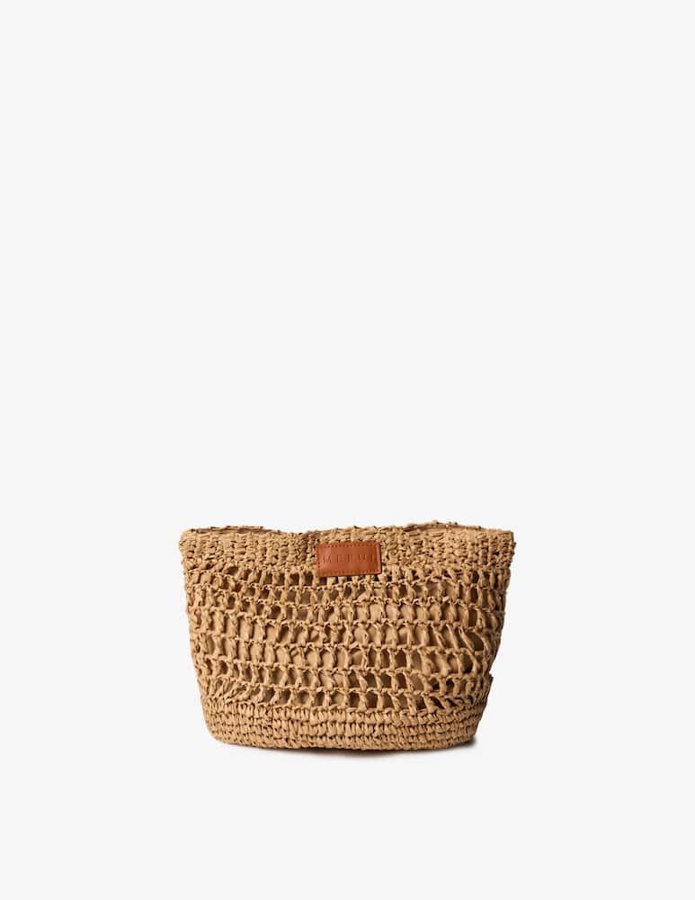 rinascente Me-fui Mini pochette in rafia intrecciata