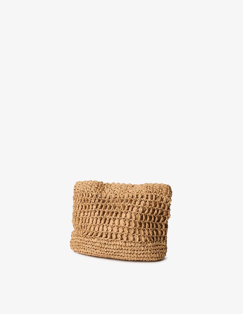 rinascente Me-fui Mini pochette in rafia intrecciata