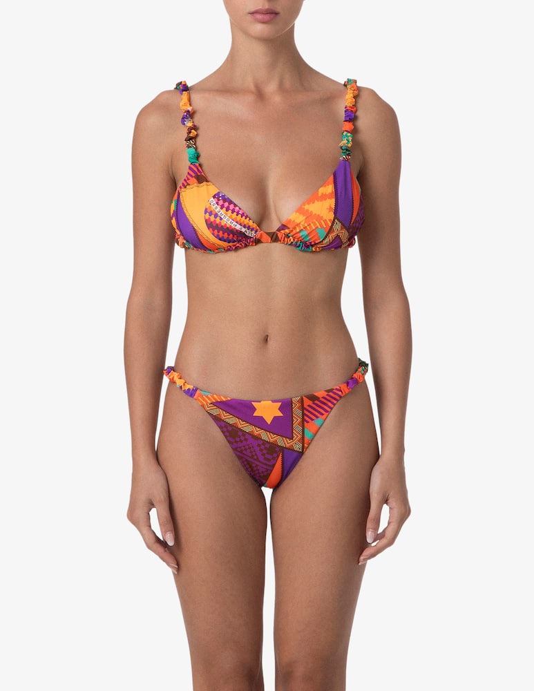 rinascente F**K Triangle bikini with ruched straps set