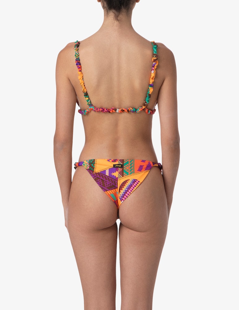 rinascente F**K Triangle bikini with ruched straps set