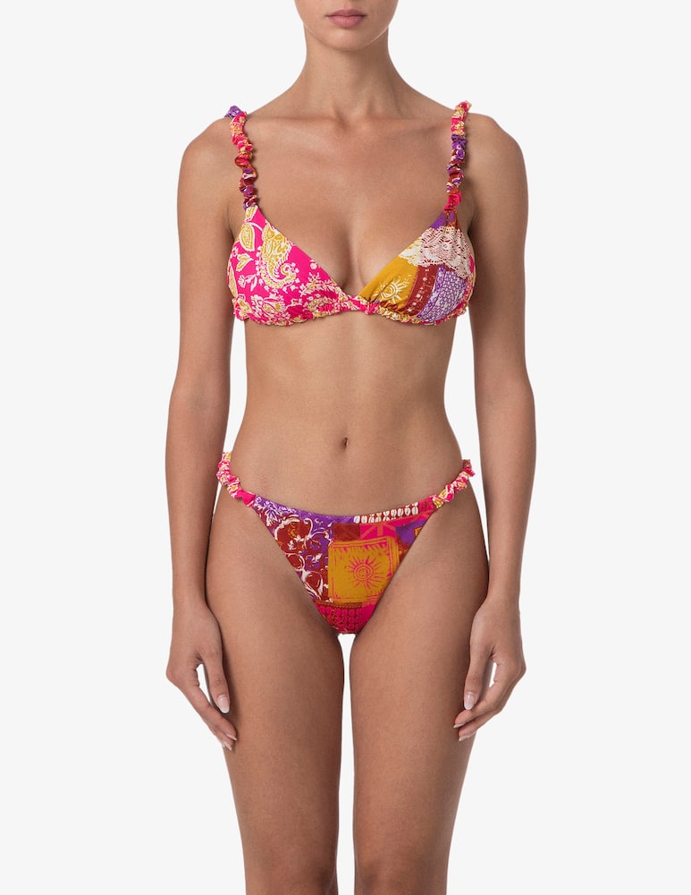 rinascente F**K Triangle bikini with ruffles set
