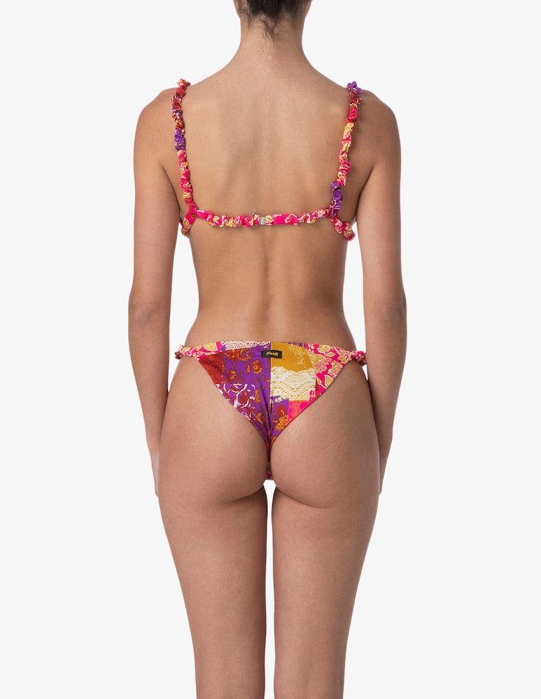 rinascente F**K Triangle bikini with ruffles set