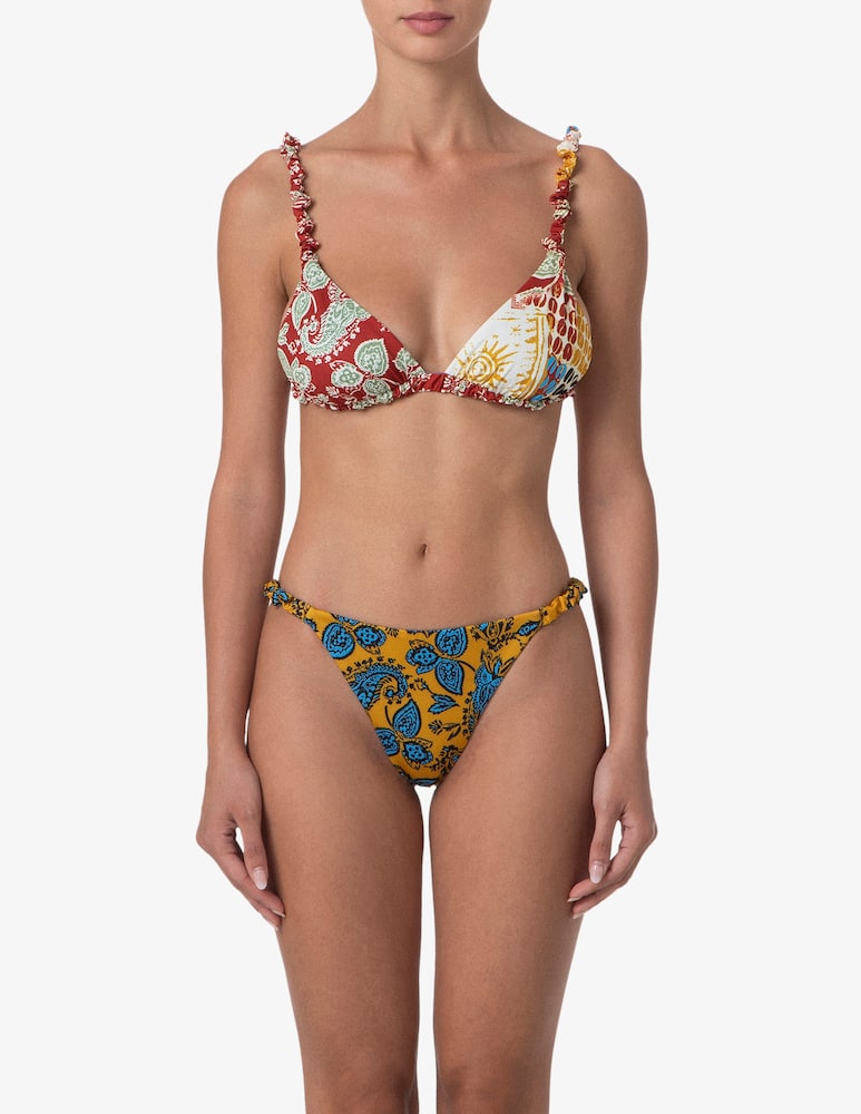 rinascente F**K Paisley triangle bikini set