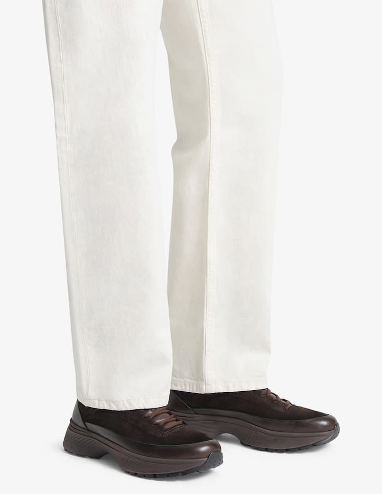 Santoni Sneakers in suede e pelle - immagine 2