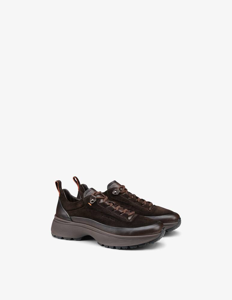 Santoni Sneakers in suede e pelle - immagine 3
