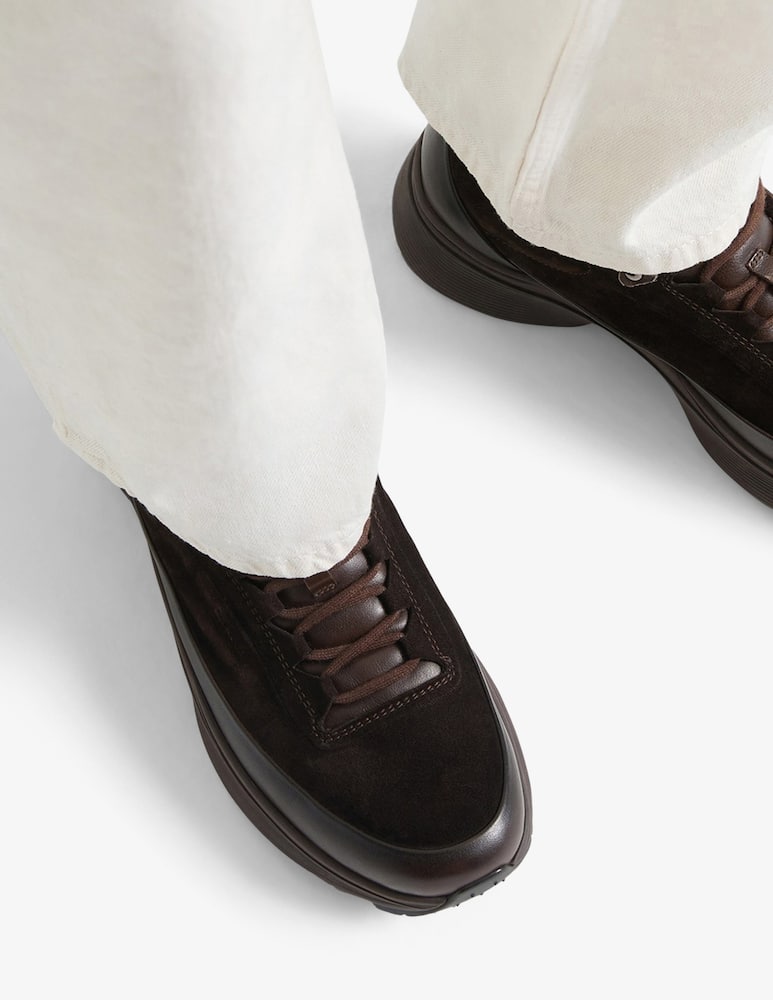 Santoni Sneakers in suede e pelle - immagine 5