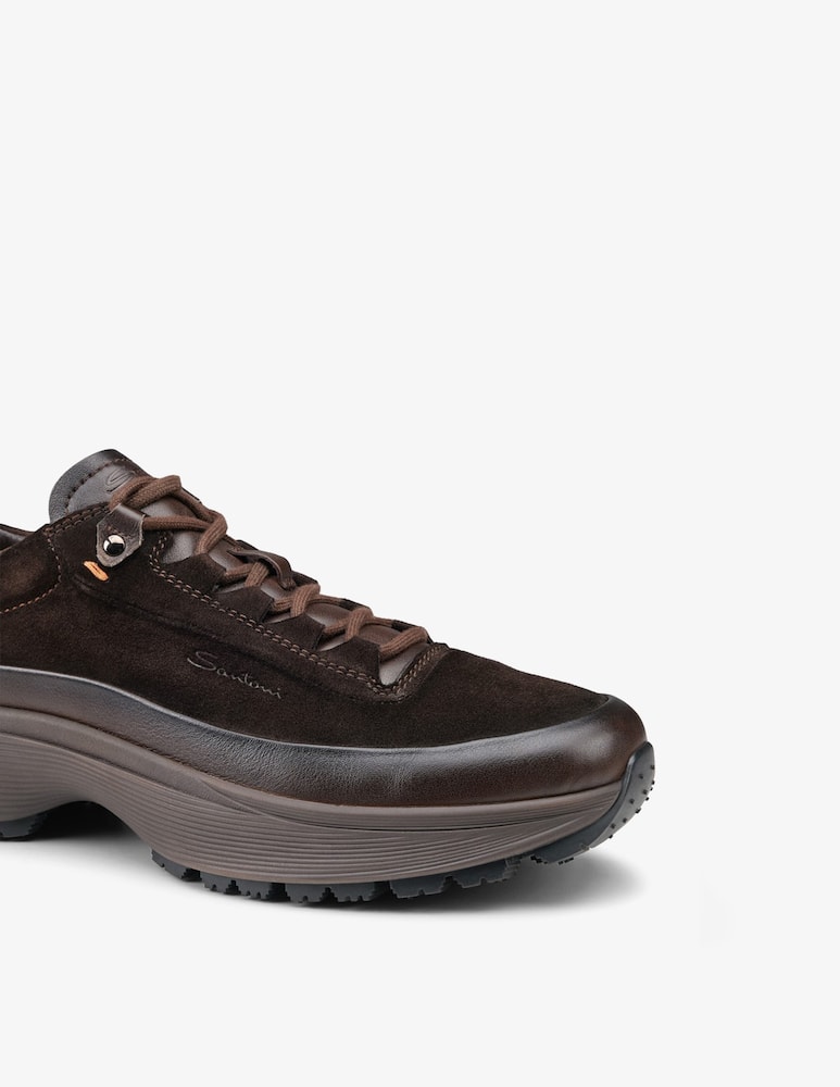 Santoni Sneakers in suede e pelle - immagine 6